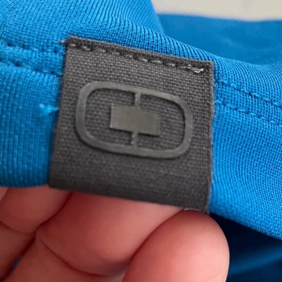 OGIO Activewear Short Sleeve V Neck Polyester Polo Golf Shirt Blue Sz S NWT - Picture 9 of 10